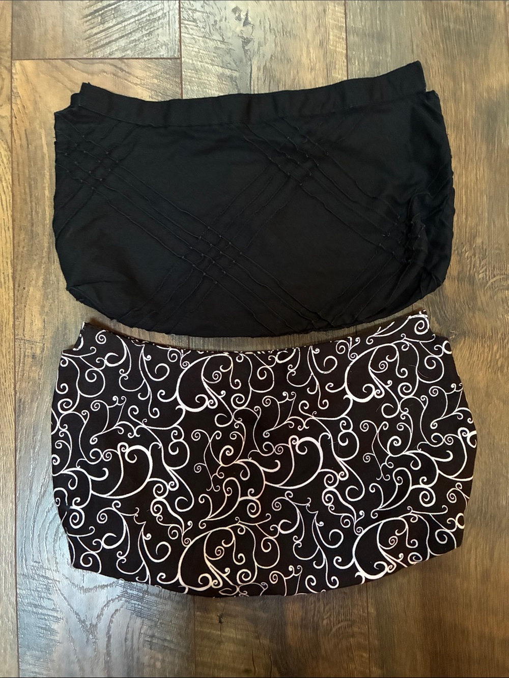 Thirty-one Bags Classic Black & Black/White Swirl Pattern Duo Purse Skirts